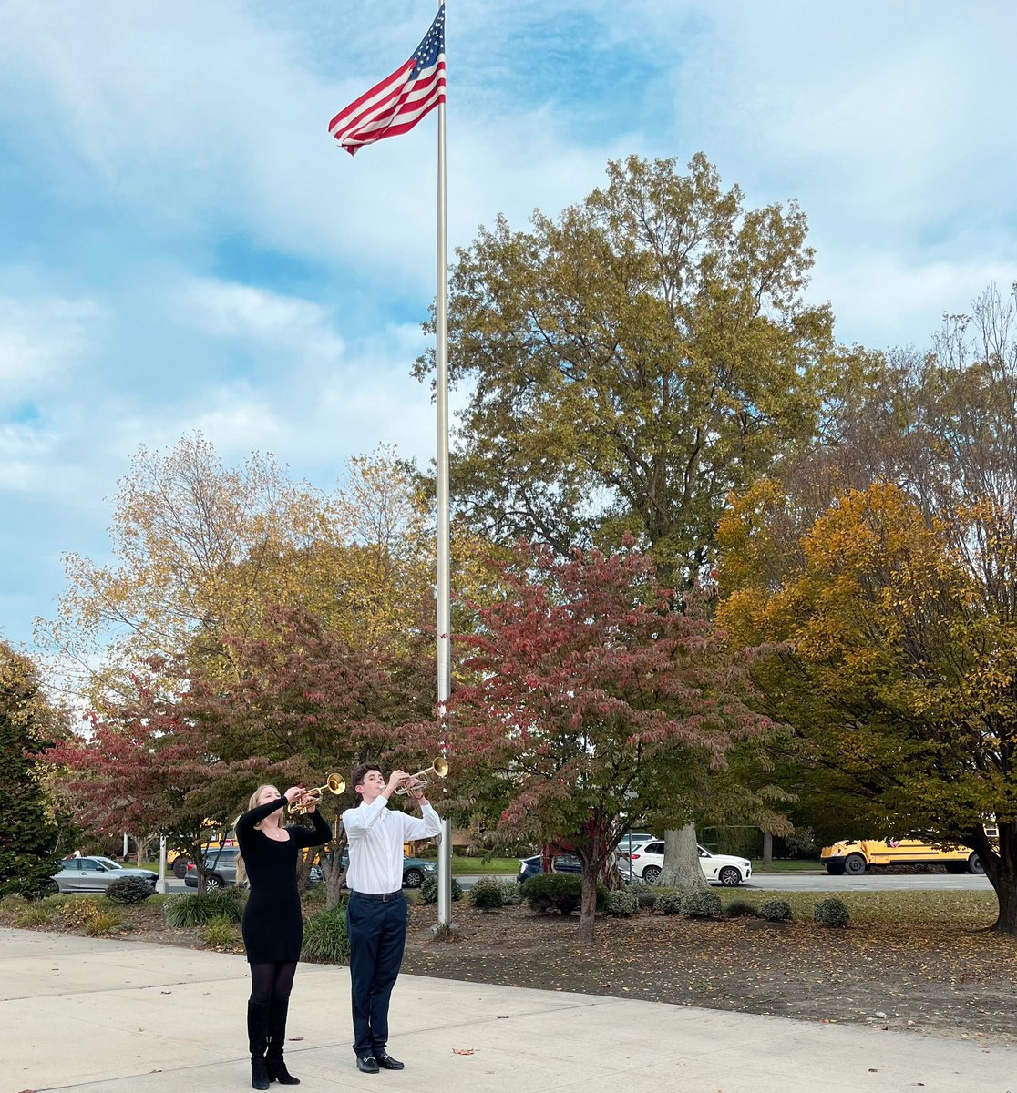 Mr. DellaMonica (@gchsdellamonica) on Twitter photo Such a reverential performance by Alessandro and Ellie of “Taps” for the Field of Flags ceremony 🇺🇸 🎺 Such a reverential performance by Alessandro and Ellie of “Taps” for the Field of Flags ceremony 🇺🇸 🎺