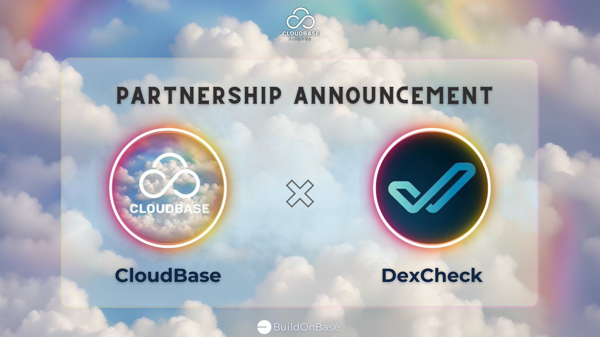 CloudBase - Making Unicorn Dreams a Reality! (@cloudbase_fin) on Twitter photo 🚀 Exciting news! CloudBase is thrilled to announce our strategic partnership with <a href="/DexCheck_io/">DexCheck AI</a> - unlocking the power of advanced analytics for crypto and NFTs with market intelligence tools and AI-enhanced insights.
📈🤖 Together, we aim to create substantial value for our 🚀 Exciting news! CloudBase is thrilled to announce our strategic partnership with <a href="/DexCheck_io/">DexCheck AI</a> - unlocking the power of advanced analytics for crypto and NFTs with market intelligence tools and AI-enhanced insights.
📈🤖 Together, we aim to create substantial value for our