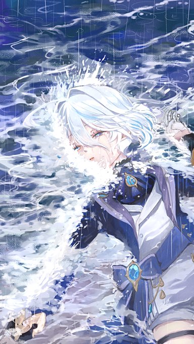 「blue eyes waves」 illustration images(Latest)