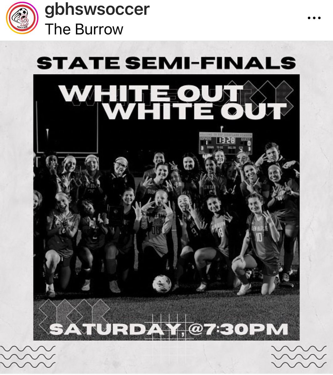 Making History! State Semi-Finals!! Saturday Night Lights 💡@ 7:30 pm @ GBHS!! Wear White! Wear White! 🐇🤍⚽️
We are ready 🧡💪🏼⚽️!  <a href="/gbhswsoccer/">Glen Burnie Women’s Soccer</a> @bagirlsacademy <a href="/ImCollegeSoccer/">College Soccer Truth ™</a>
<a href="/ImYouthSoccer/">ECNL/GA/Recruiting/College Soccer</a> <a href="/jasescobar2025/">Jasmine Escobar</a>