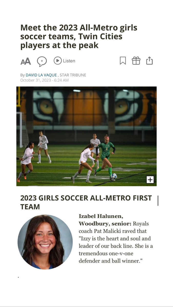 Wrapping up high school soccer was bittersweet. I was honored to receive awards, but was most grateful to play with this amazing team and my sister. We had an incredible season, setting new records in multiple areas. Excited for club season and signing to St. Cloud on Wednesday!