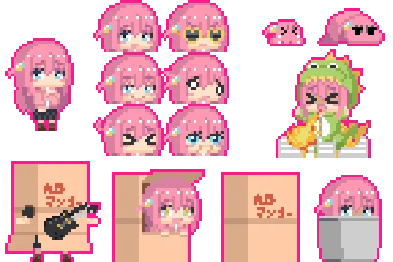 Xを見れるかわからないので予約投稿の再掲絵8
色んなキャラクター
フォロワーさん推しキャラは結局8人で終わったので中央はない
#ドット絵 
