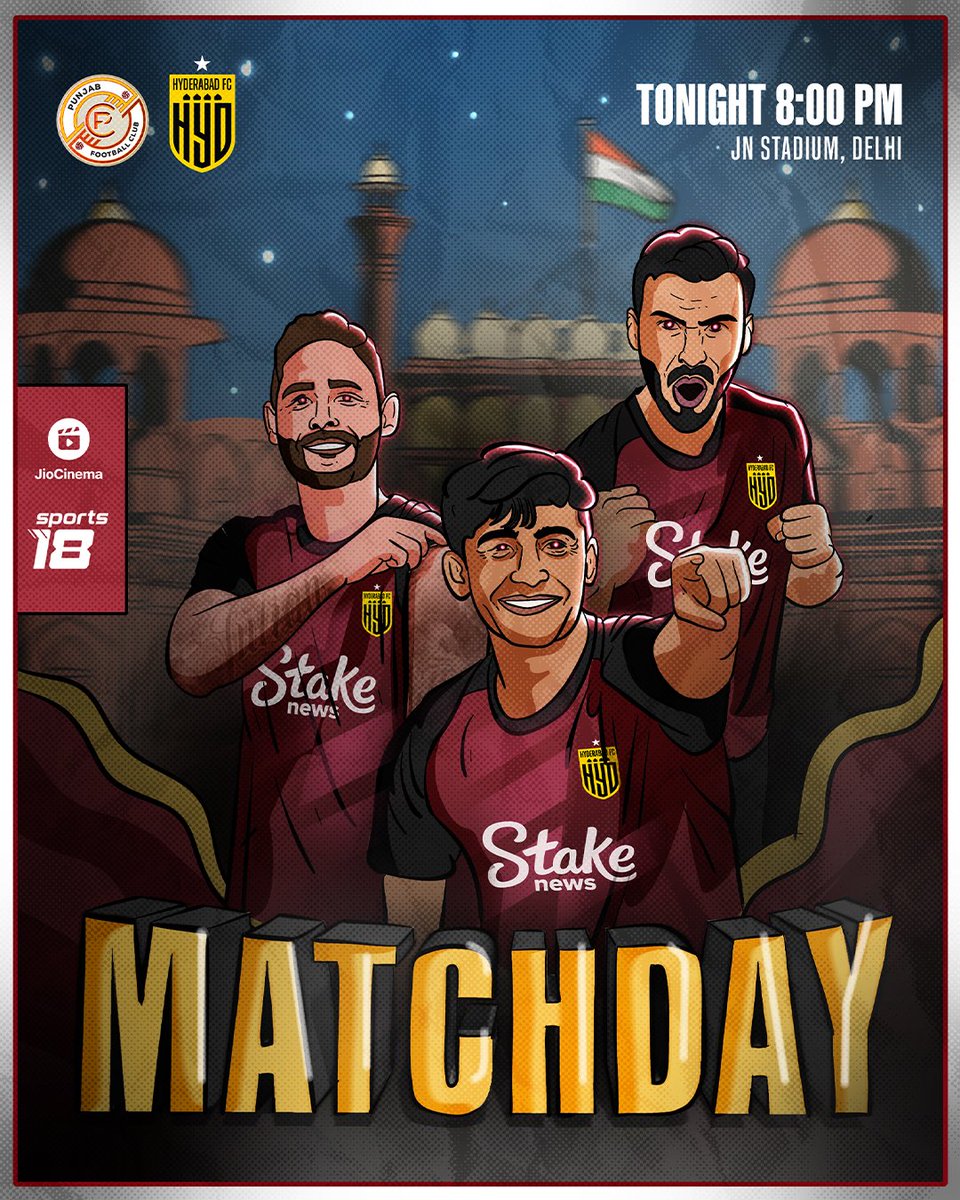 🤩 Matchday in Delhi! Our first ever visit here and we fight for the first W of the season 👊 #PFCHFC #ISL10 #TheNawabs 💛🖤