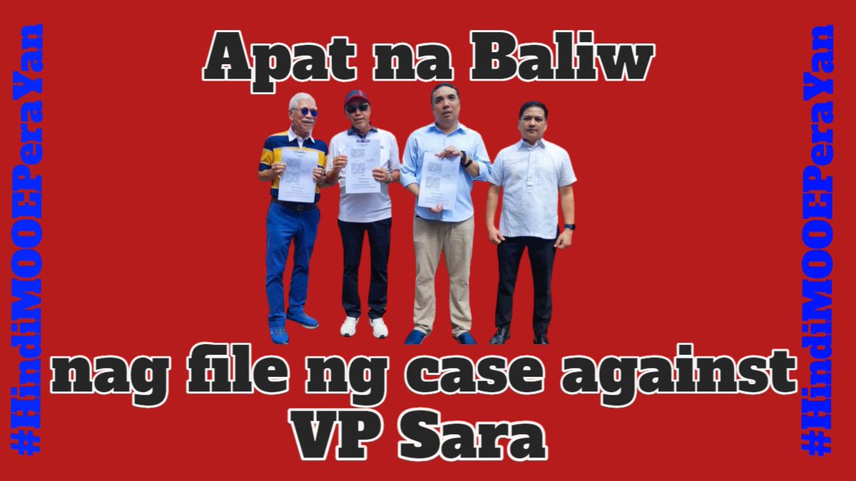 Apat na Baliw nag file ng case against VP Sara 
#HindiMOOEPeraYan #fypシ゚viralシ2023 #followers #srbuwaya #CamiguinIsland #feelingblessed