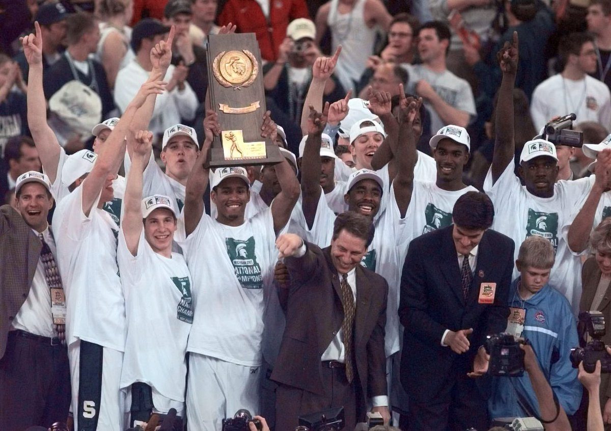 SpartyWRLD's tweet photo. On December 30th, 1999, #6 Michigan State lost to unranked Wright State 53-49 in one of the biggest upsets of the CBB season.

Four months later, MSU won the National Championship following one of the most dominant runs in NCAA Tournament history.

It’s November, we will be just fine.