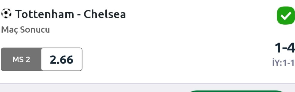 Chelsea maçı 4-1 aldı saatler öncesi twit attık 3-2 skor tutmadı her zaman 2.nci bir alternatifiniz olsun alanlara tebrikler...