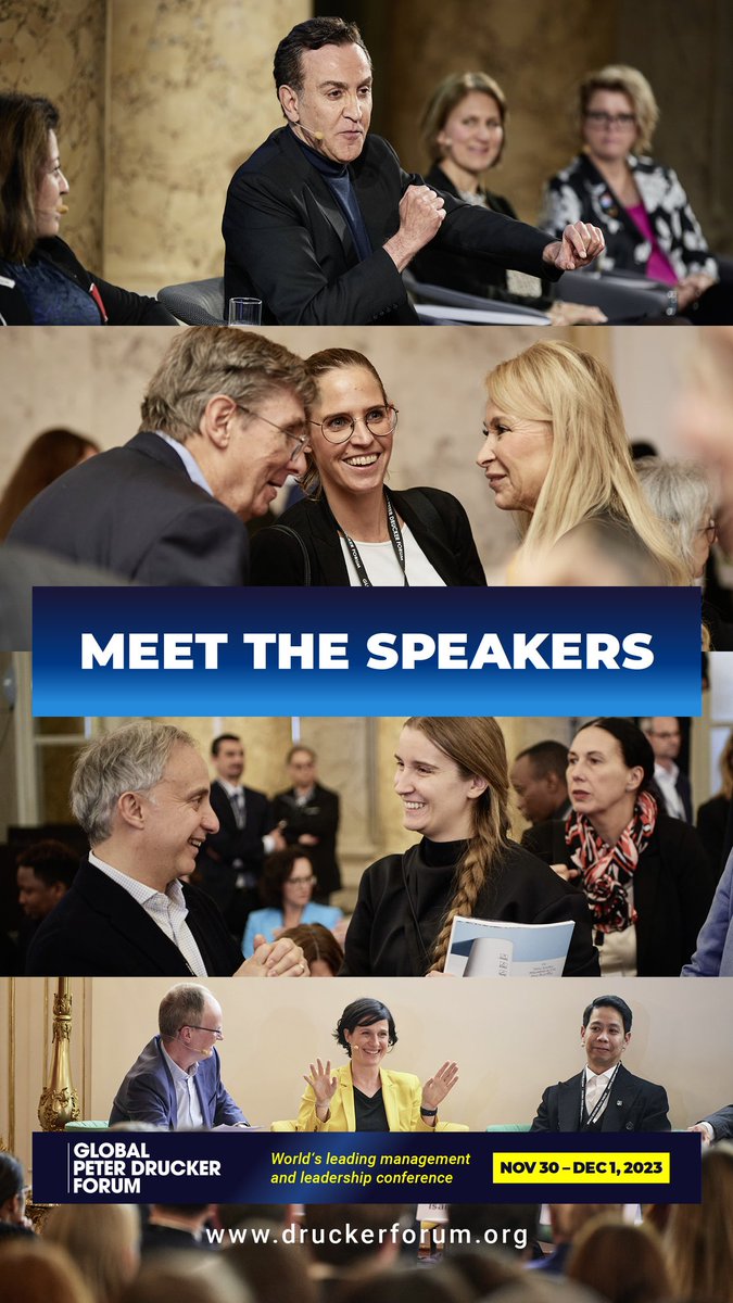 druckerchlng's tweet image. Get ready to be INSPIRED!

This is your opportunity to meet global experts in person, explore #Vienna and make the most of networking opportunities at the @hofburg!

Registration:
onlineregistrations.eu/events/drucker…

Conference Program: druckerforum.org/2023/program/

#DruckerForum #PeterDrucker
