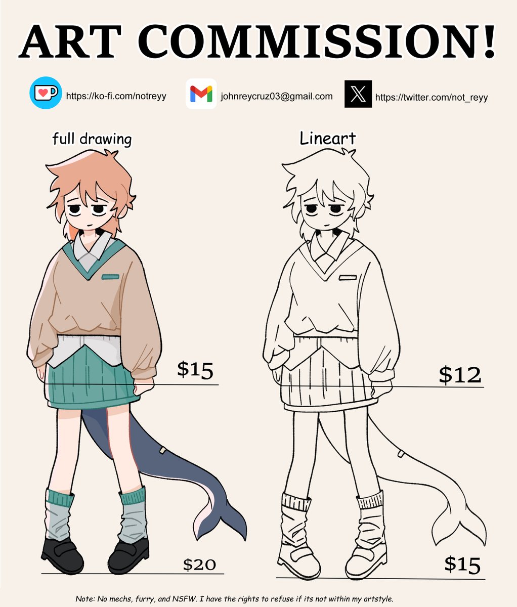 not_reyy's tweet photo. [RTs appreciated!!!]

Hello, I'll be opening commission for 3 slots only. If you want to commission me, feel free to check more sample illustration on my twitter or https://t.co/rijUn1iHpw

#commissionsopen #Commission #ArtCommission #artph https://t.co/VbfZuAFRmn