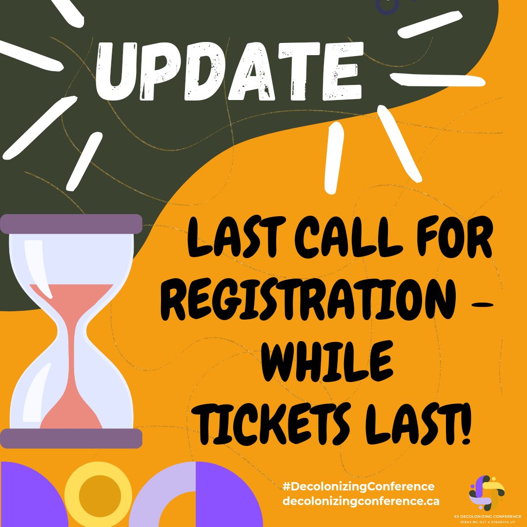 Due to overwhelming demand, only a few spots remain! Get your tickets now to join us for this year's Decolonizing Conference! Tickets on our website/eventbrite!

#ConferenceCountdown #LastCall #JoinUs #DecolonizingConference #CIARS
