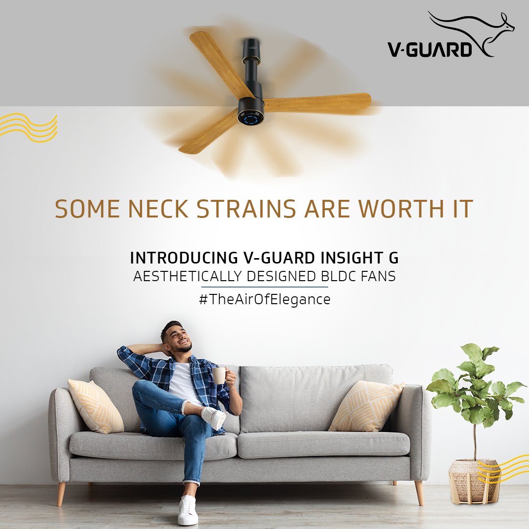 VGuardOfficial's tweet image. With its sleek design and premium finish, looking up to Insight G BLDC Fans is always worth it. #VGuard #BLDC #BLDCFans #InsightG #NotJustAnotherStunner #BetterTomorrow