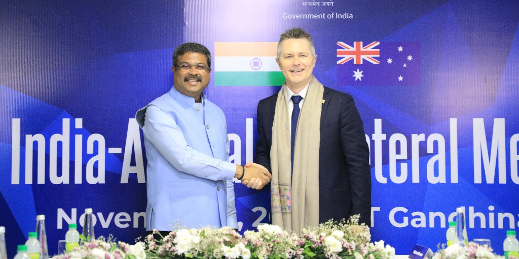 Yesterday @UOW_VC attended the Australia India Education and Skills Council (AIESC) meeting. Speakers included The Hon @JasonClareMP, Minister for Education and covered various topics, including driving research impact through internationalisation. #UOWIndia