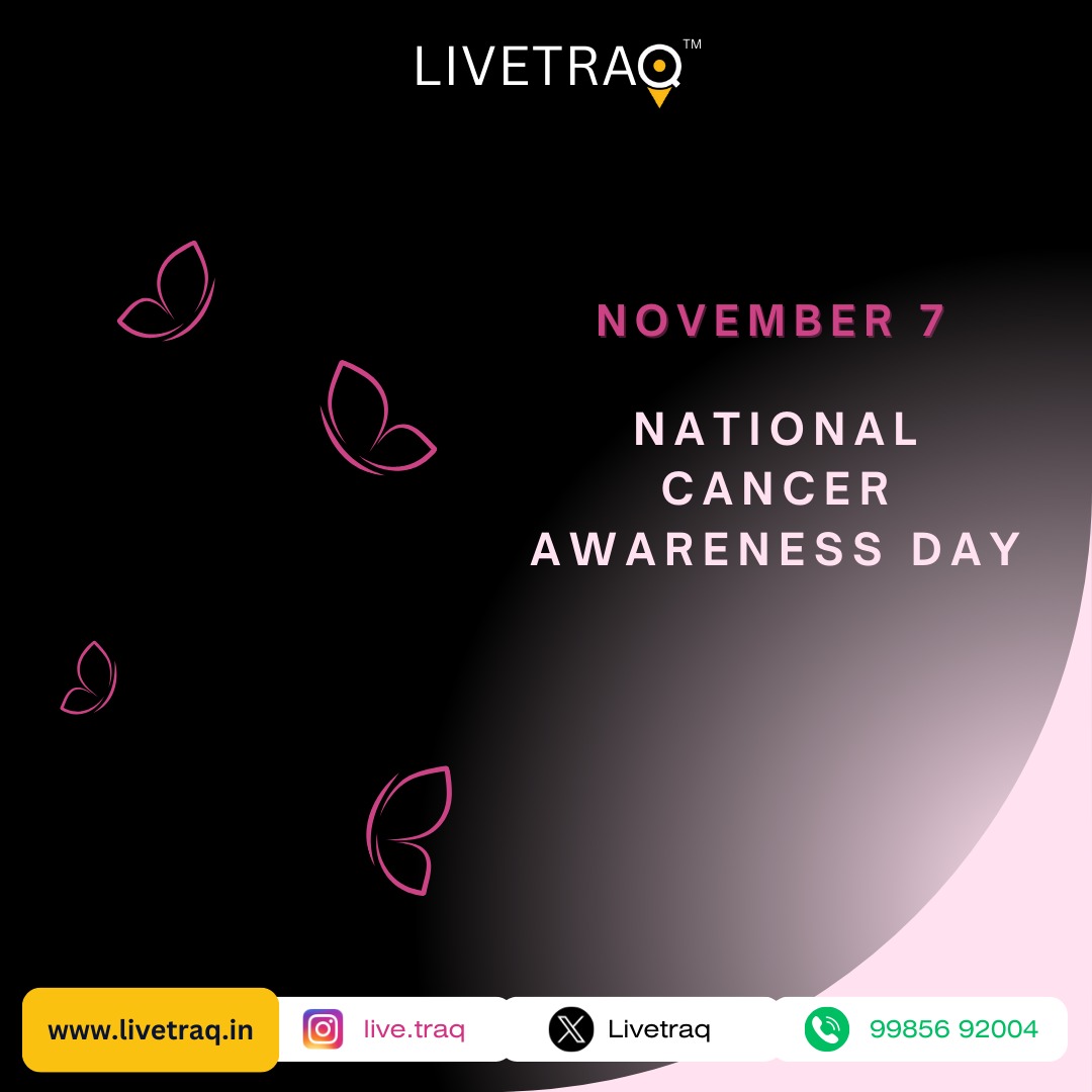 'Let's track a path towards a cancer-free world, one step at a time. Together, we can make a difference. 💪🎗 #CancerAwareness #LiveTraqGPS #Nov7'