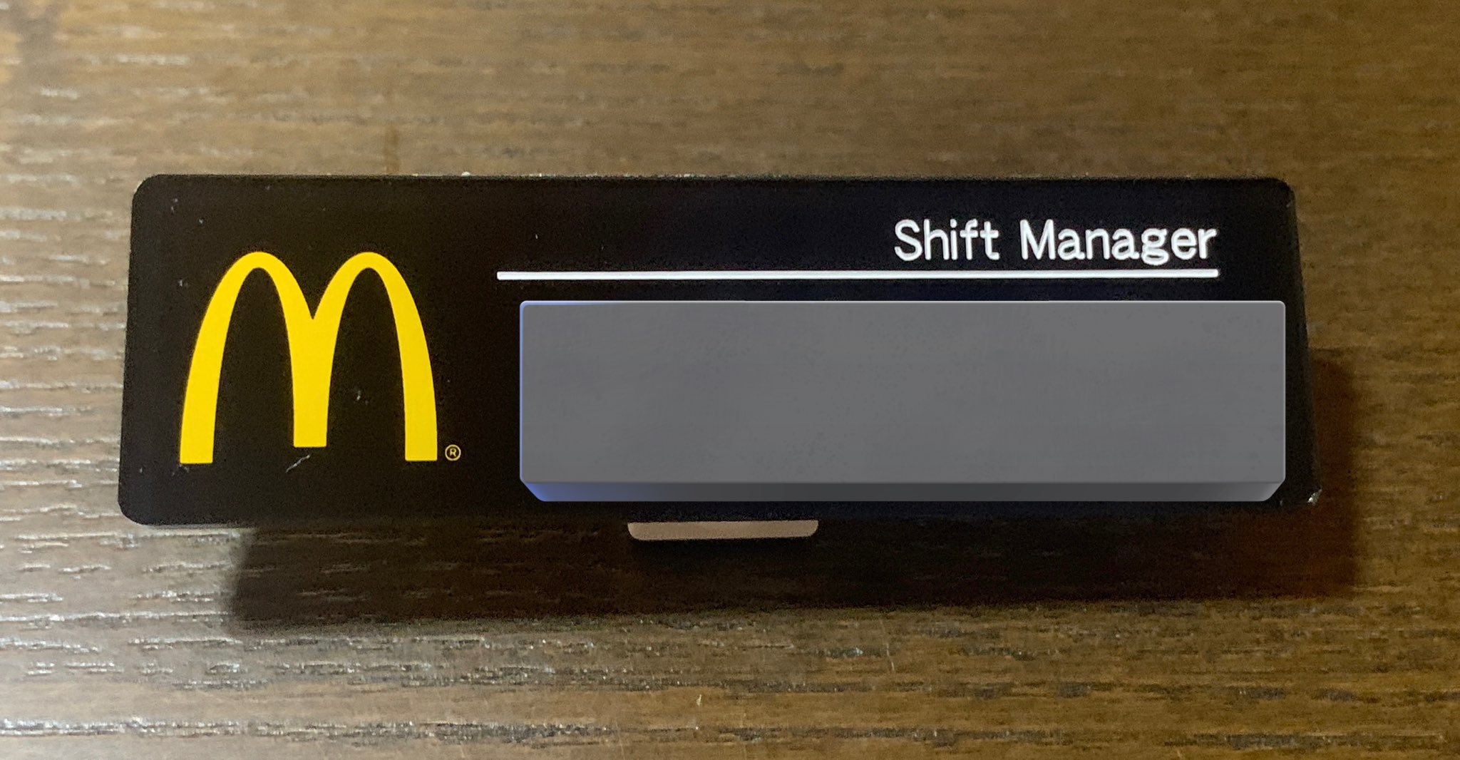 非売品レトロ❗️マクドナルド　ネームプレート 非売品レトロ❗️マクドナルド ネームプレート