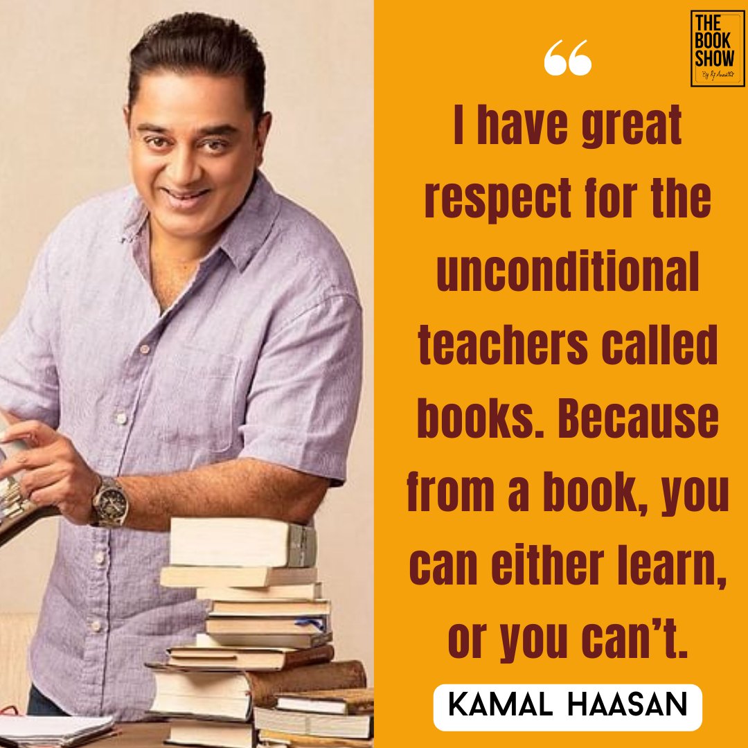 Books = Unconditional Teachers 💖📚✨

Words from the Writer, Filmmaker & Actor @ikamalhaasan 💥

#HappyBirthdayKamalHaasan
#Ulaganayagan 
#TheBookShow
#Books #Teachers #LifeLessons #ulaganayagan
#ulaganayagankamalhassan #bookreaders #Tamilbooks #TamilCinema  #BiggBoss7