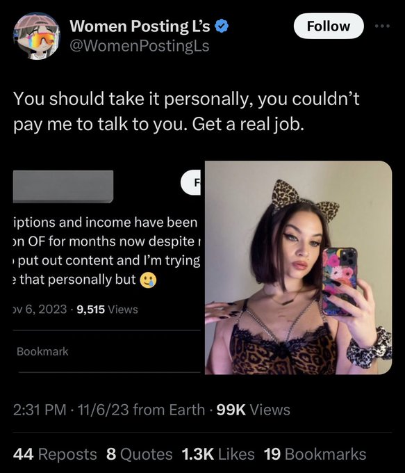 Lol whoever runs this account has me blocked but obsessively posts about me at least once a month which