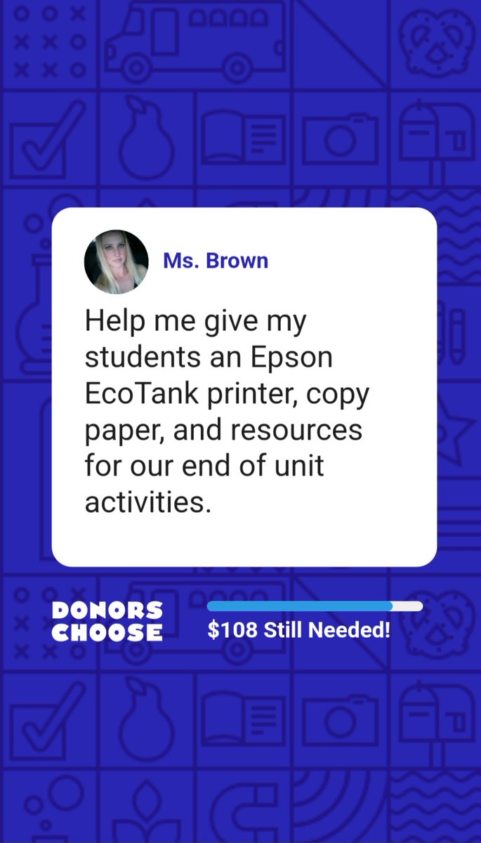 bespin1976's tweet photo. Check out my project, live on #donorschoose. I only need $108 more! We need supplies for our learning review days. Thanks for looking! https://t.co/jRyzlByjR3 https://t.co/25XB4quT5S