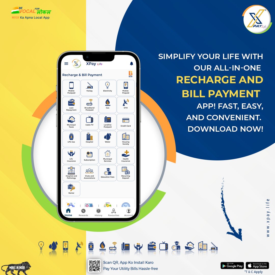XpayLife's tweet photo. Simplify your life with our all-in-one recharge and bill payment app! .Fast, easy, and convenient.

Download now! - https://t.co/AFg4Gt7LSM

#XPayLife #Mobilerecharge #Prepaidmobilerecharge #DTHRecharge #FastagRecharge #ElectricityBillPayment #GasBillPayment #CylinderBooking https://t.co/cDWcMDHFK9