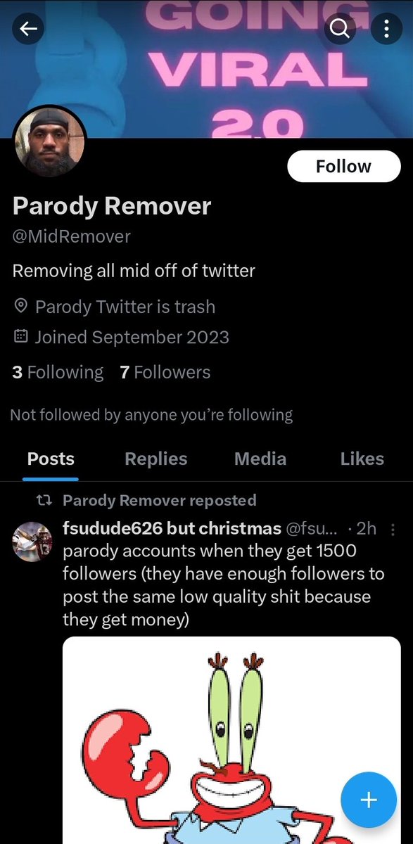 \\I need everyone in the parody twitter community to pay attention over here for a bit. This bitch over here. Go report him. This person is being extremely toxic for no reason to people in parody twitter, and he's also mass reporting any parody accounts who are unlucky enough to+