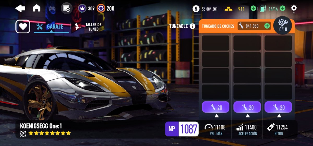 criss1830's tweet photo. #52 auto sintonizado Koenigsegg one 1 #nfsnl https://t.co/quBuG51h05