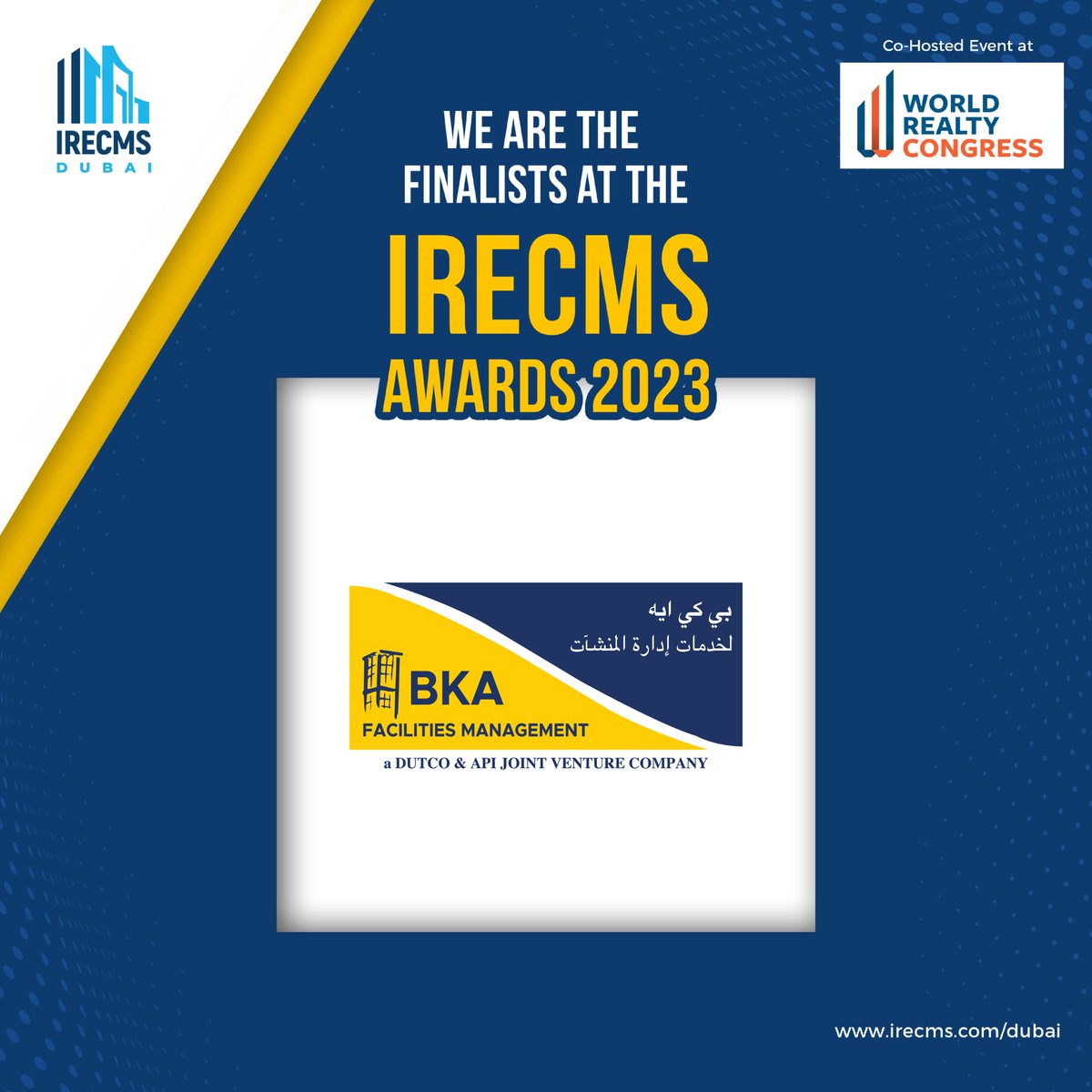 bka_fm's tweet photo. Exciting news! We are selected as finalists in two categories at the IRECMS Awards 2023!
🌟 Best FM Company 
🌟 Best MEP Company 
And there’s more! Stuart McGregor is a finalist in 
🌟CEO of the Year category! 
Congratulations to the entire #BKAFM team!

#IRECMS #awards2023 https://t.co/86kjlwnQbb