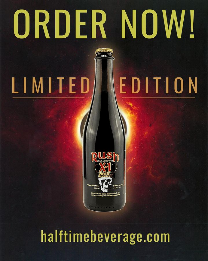 GLFC2112's tweet photo. ATTN: USA and UK, X-1 Belgian Black Ale now available for pre-order.
It's available for at Half Time Beverage. Shipping date is December 5.
https://t.co/XkyqSJp9Ov
Check Rush Beer HQ on IG for more. Canadians can order it from Henderson Brewing.
#RUSH #RUSHBeer https://t.co/8tRI5TjdXI