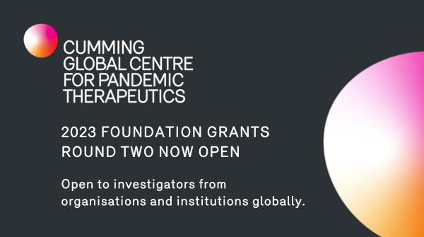 Doherty Institute (@thedohertyinst) on Twitter photo Work in therapeutics research relevant to pathogens of pandemic of potential?
We encourage you to submit an application for the Cumming Global Centre for Pandemic Therapeutics Foundation Grants👇doherty.edu.au/cumming-global…
<a href="/UniMelbMDHS/">UniMelb MDHS</a> <a href="/TheRMH/">The Royal Melbourne Hospital</a> Work in therapeutics research relevant to pathogens of pandemic of potential?
We encourage you to submit an application for the Cumming Global Centre for Pandemic Therapeutics Foundation Grants👇doherty.edu.au/cumming-global…
<a href="/UniMelbMDHS/">UniMelb MDHS</a> <a href="/TheRMH/">The Royal Melbourne Hospital</a>
