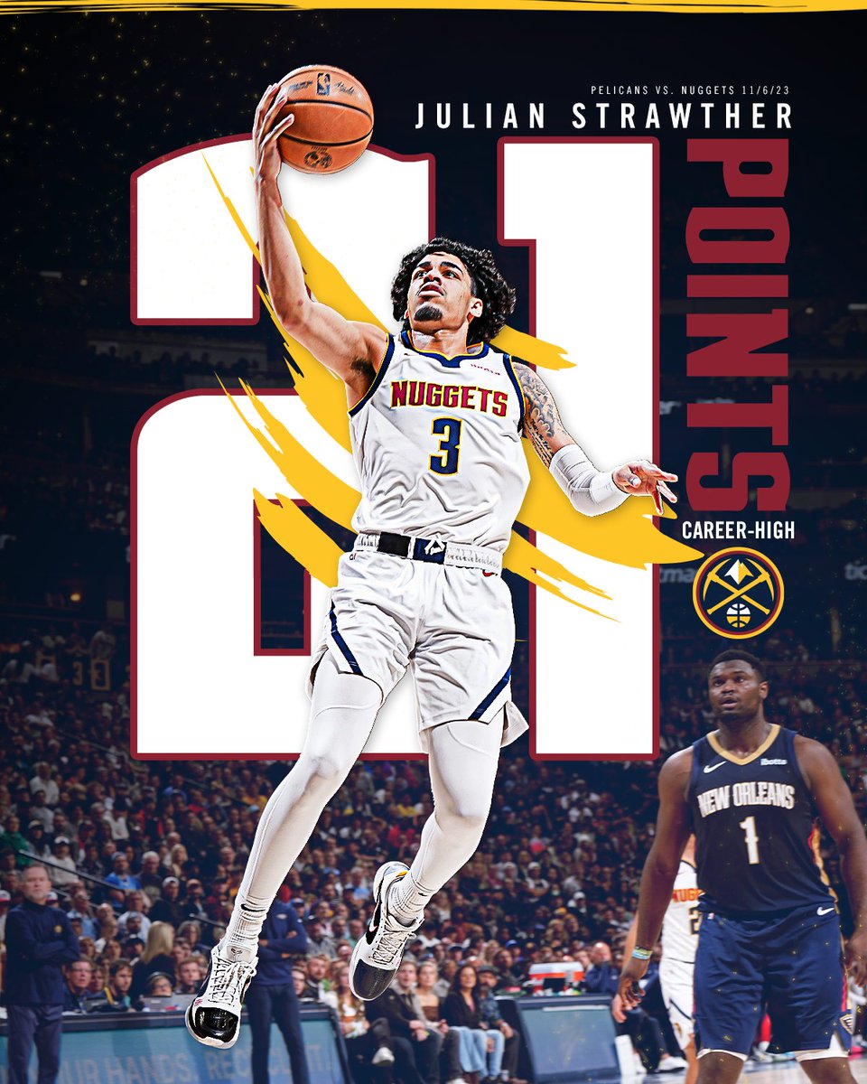 nuggets's tweet photo. Breakout game for Julian 🔥 https://t.co/RVbvquKnGf