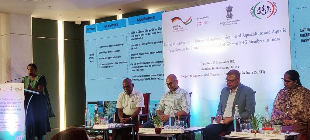 .<a href="/Velvizhi2017/">Velvizhi</a> spoke about strengthening #aquaculture valuechains to improve livelihood security of SelfHelp Women Groups from <a href="/mssrf/">MSSRF</a> experiences along #TamilNadu coast 

@giz_india <a href="/MoRD_GoI/">Ministry of Rural Development, Government of India</a> <a href="/CMO_Odisha/">CMO Odisha</a> <a href="/WCDOdisha/">Department of WCD, Government of Odisha</a> <a href="/OdishaFisheries/">Directorate of Fisheries, Odisha</a> <a href="/Min_FAHD/">Ministry of Fisheries, Animal Husbandry & Dairying</a> <a href="/nfdbindia/">NATIONAL FISHERIES DEVELOPMENT BOARD</a> <a href="/FisheriesGoI/">Department of Fisheries, Min of FAH&D</a> <a href="/ESSO_INCOIS/">INCOIS, MoES</a>