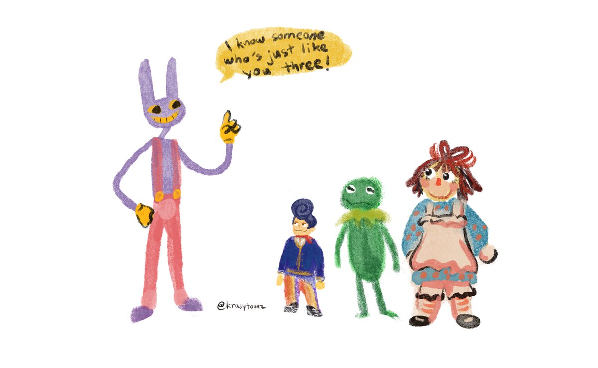 Jax, Wally, Kermit and Raggedy Ann: the crossover
#tadc #welcomehome #themuppets #raggedyann