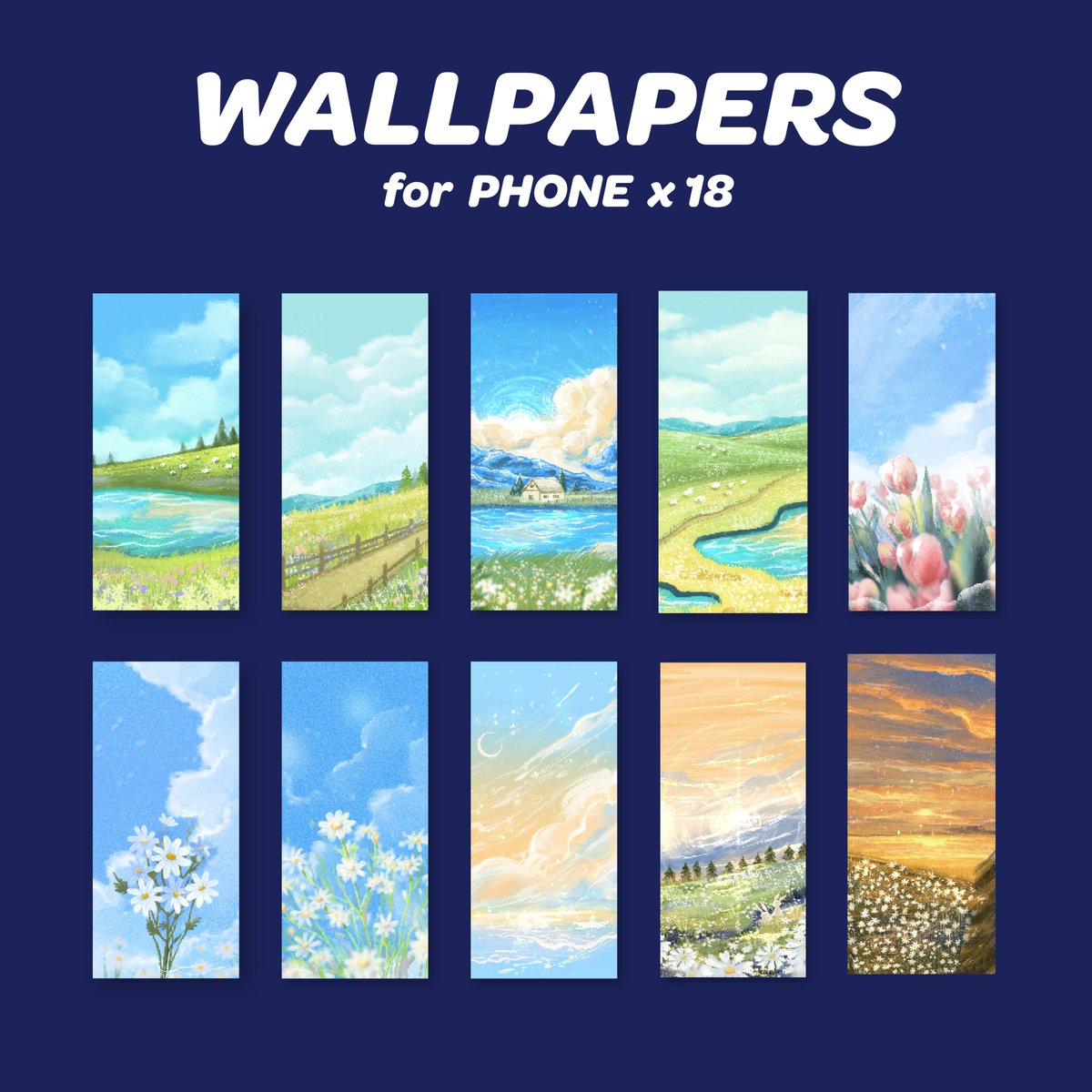 Phone wallpapers มาเเล้วแน้ววว 🫶☁️