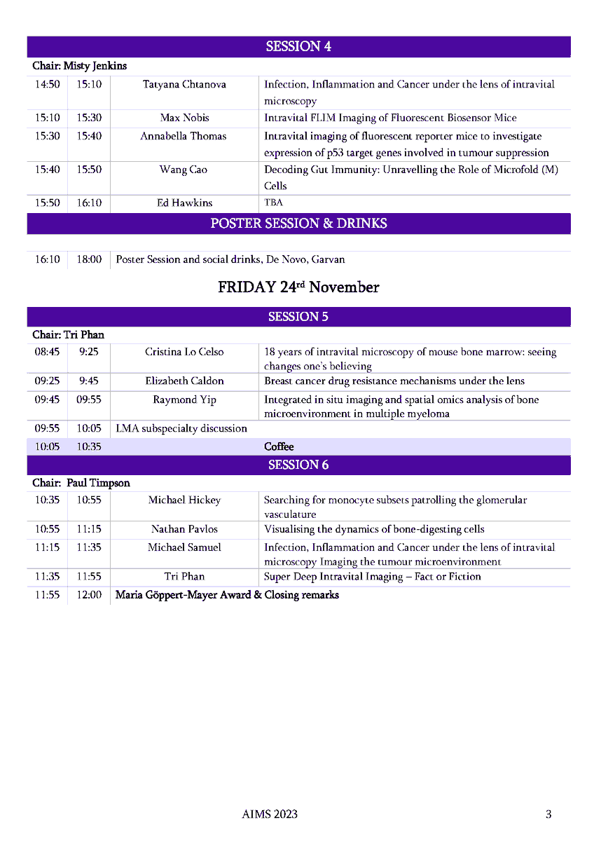INCITeCentre's tweet photo. AIMS 2023 - Program is finalised and only less than 3 weeks to go - The excitement is building. 
Still time to register for the event. Come along and join us for the 1st Australian Intravital Symposium @GarvanInstitute #intravital #Microscopy @LightMicroAus https://t.co/v09OyJBaks
