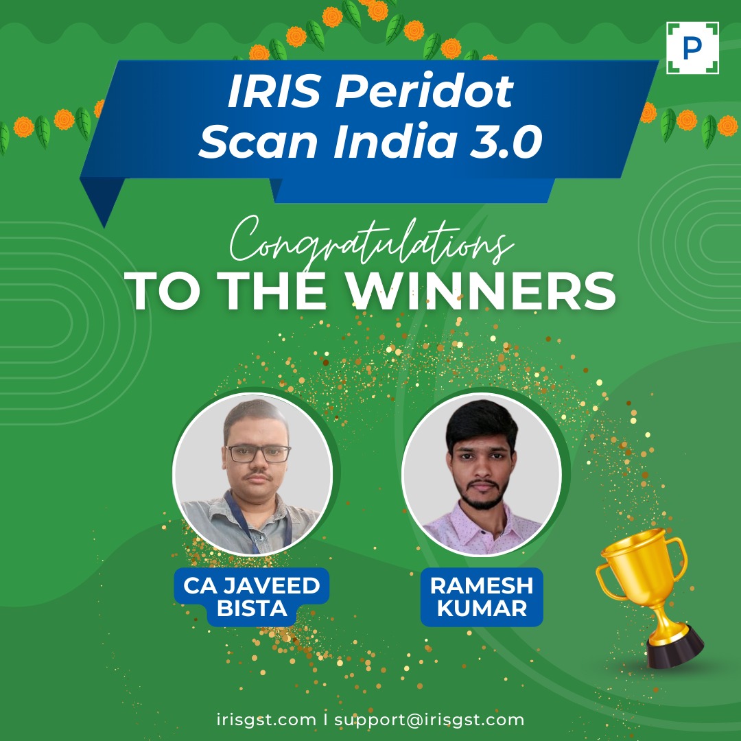 Presenting the winners of IRIS Peridot's Scan India 3.0!
A hearty congratulations to @cajaveedali and @RameshKumaarK 🎊🎉🎉 

To all those who couldn't make it this time, stay tuned for more exciting contests.
Until then
Keep Peridoting! 
#PeridotContest #WinnersAnnouncement