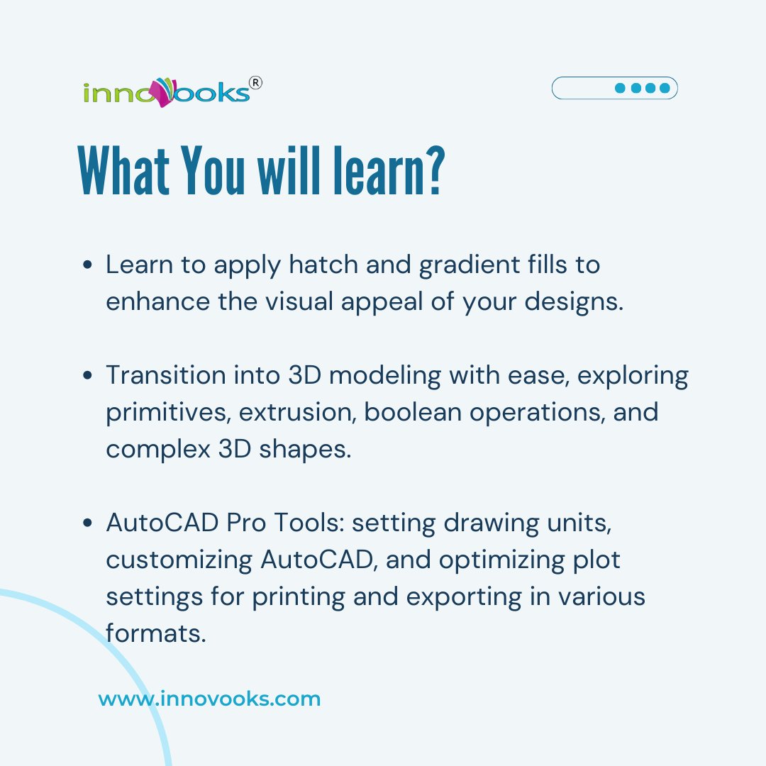 innovooks's tweet photo. Master AutoCAD and its tools, file handling techniques, visual control tools and object snapping techniques, 2D and 3D modelling techniques, and much more!! π‘
#innovooks #engineering #engineers #autocad https://t.co/7kGx03Cj8E