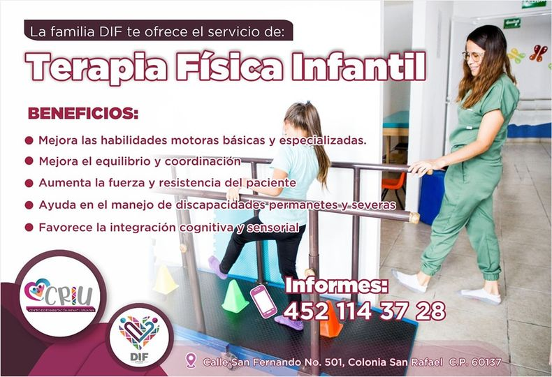 YadiraRMora's tweet photo. #Uruapan
#SabíasQue La familia DIF te otorga el servicio de terapia física infantil en el Centro de Rehabilitación Infantil de Uruapan (#CRIU)
#YadiraRamírezMora
Presidenta Honoraria Sistema #DIF Uruapan. https://t.co/zfAvrgPrAk
@GobiernoUruapan https://t.co/vqjk7tumjF