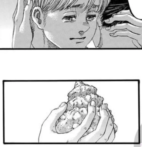 @KaramaSeal As far as I remember there is no instance in the manga where the sea shell is bloody. There were many anime-original bits in this scene, both in dialogue and visuals, and the addition of blood is one of such additions. In the same scene in the manga, the sea shell is dry. 