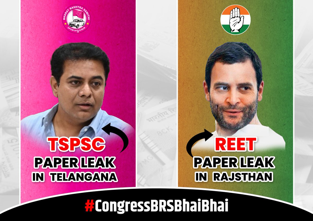 corruptkcr's tweet photo. Two states ruled by two corrupt parties
One mission: "Ruining the future of youth"
Congress and BRS may have different name but their objective is same:
1. Corruption
2. More Corruption
3. Bigger Corruption
#corruptkcr
#CongressBRSBhaiBhai https://t.co/eIAaYb3QMe