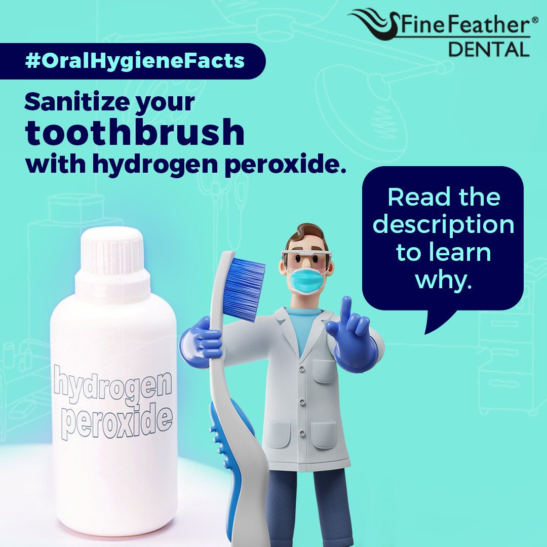 FineFeatherDC's tweet image. Maintaining a clean toothbrush is crucial for your oral health. Did you know hydrogen peroxide can be a game-changer in your dental routine?

Visit finefeather.in

#OralHealth #DentalTips #HygieneHacks #HealthySmile #DentalCare #FineFeatherDental #YourSmileOurCommitment