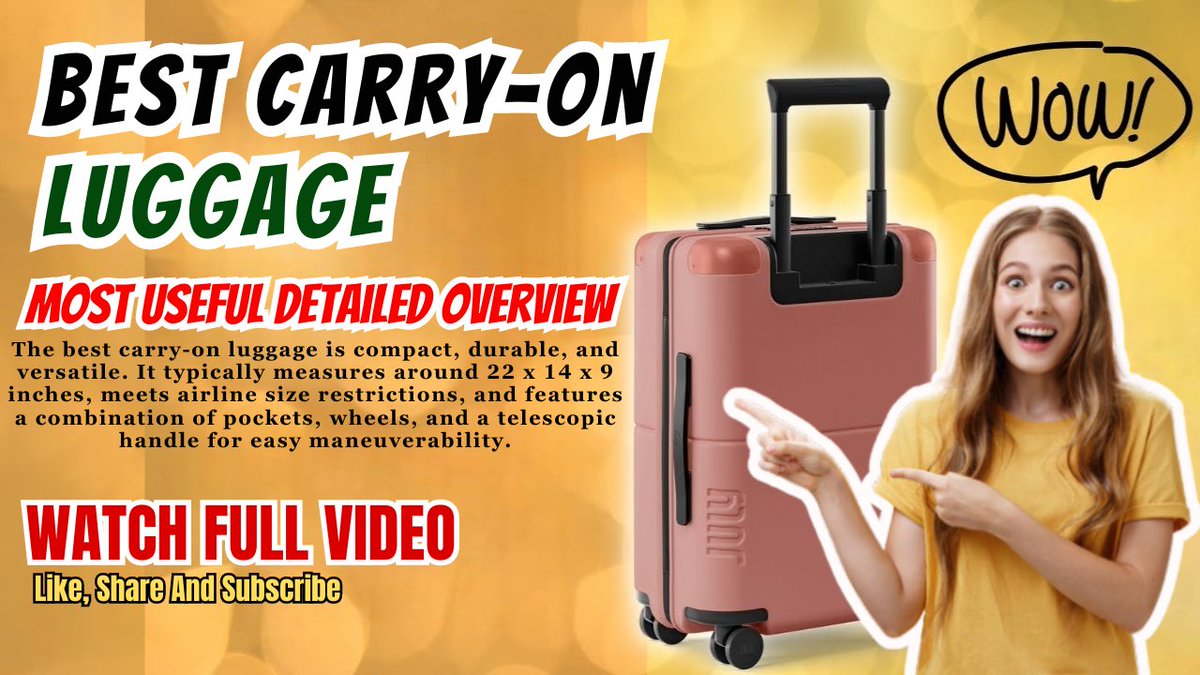 Best Carry-On Luggage || Most Useful Detailed Overview
Watch Now- youtube.com/watch?v=XX0jWR…
#CarryOnLuggage
#TravelEssentials
#TravelGear
#LuggageReview
#TravelSmart
#PackLight
#TravelStyle