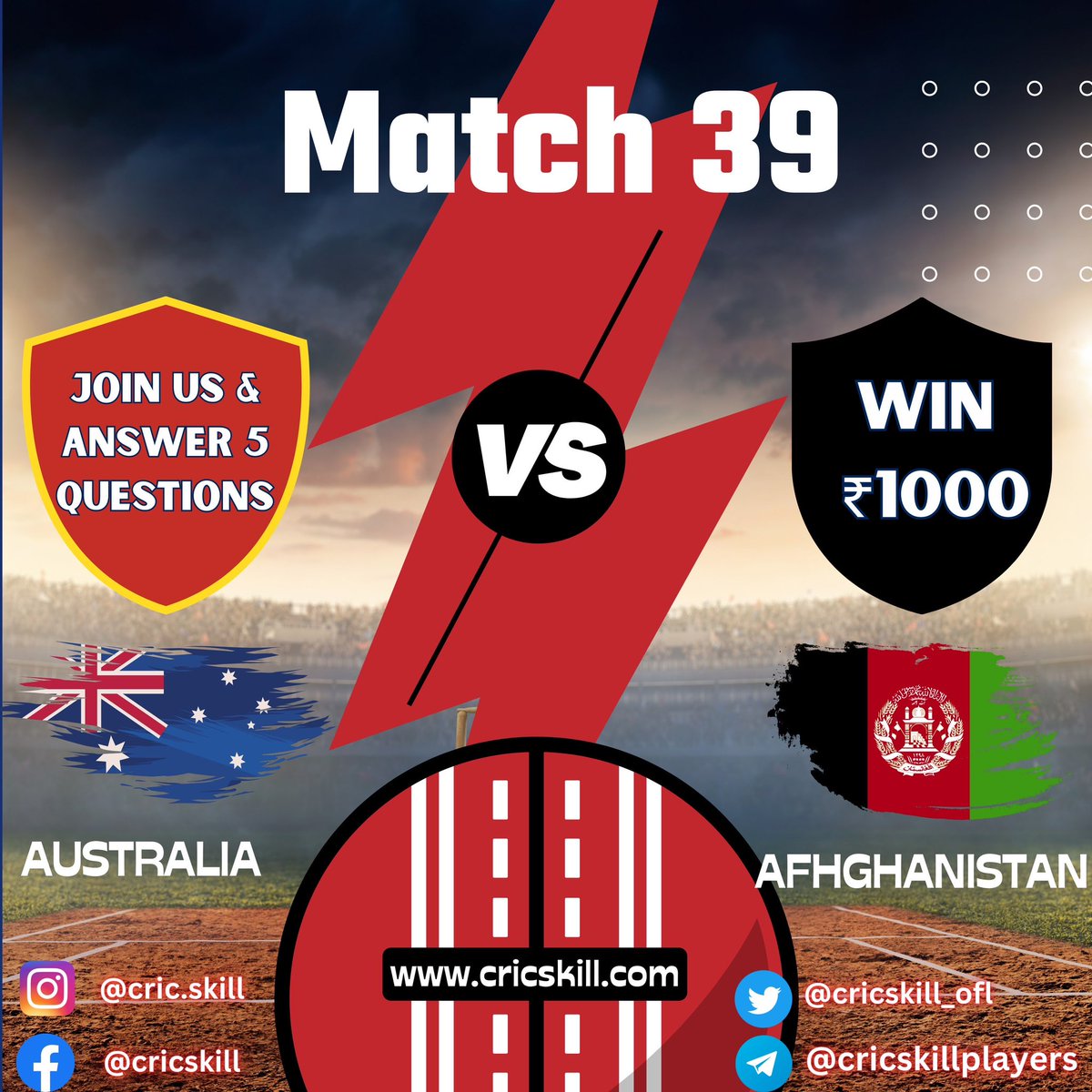 Cricskill_Ofl's tweet photo. Join Us & Answer 5 Questions to win ₹1000
Download App - https://t.co/plglCFI1em
#CricketQuiz
#CricketExperts
#CricketFans
#CricketRewards
#CricketExpert
#CricketGenius
#CricketNews
#CricketUpdates
#tourney11
#cricskill
#rohitsharma
#kohli
#viratkohli
#bhumrah https://t.co/io4mNgDG2z
