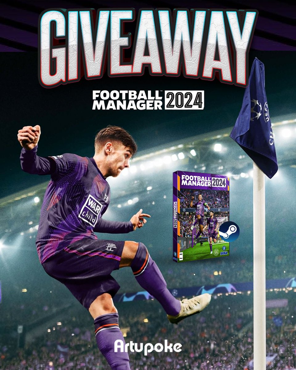 Rtupoke's tweet image. 🚨 GIVEAWAY! 🚨

Menangkan gim Football Manager 2024 (Steam) untuk satu manajer! 🙌

Caranya:
1. Retweet/repost Tweet ini 🔁 
2. Tag teman kamu 🗣
3. Pemenang dipilih random. 🎖
4. Giveaway ditutup 11 November 📆

Good luck 🤞

#FM24 #FM24Beta #Giveaway