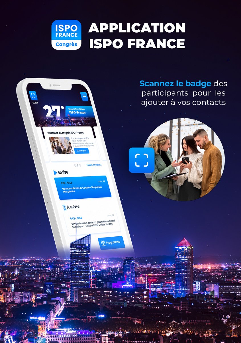 ISPO_France's tweet photo. Téléchargez dès maintenant l'application ISPO-France 2023 : https://t.co/K32Lr0QV5u

Nouveauté : scannez le QR Code du badge d'un exposant ou d'un autre congressiste pour échanger vos cartes de visites virtuelles ! https://t.co/5JBmGAfgQ8