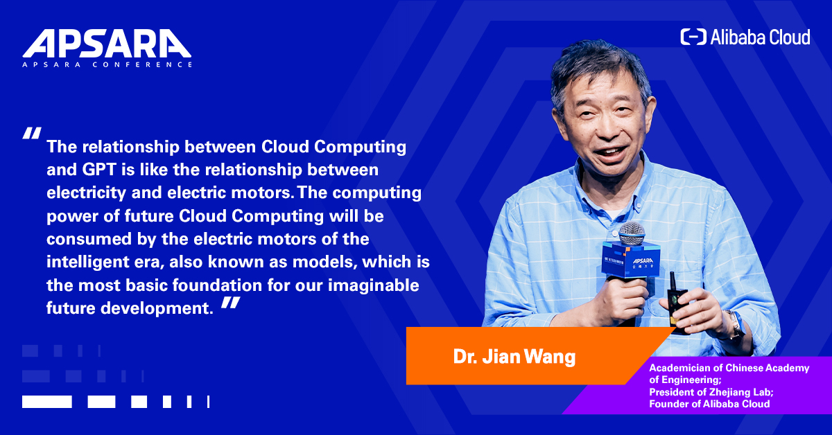 alibaba_cloud's tweet image. Dr. Jian Wang, Founder of #AlibabaCloud, took the stage at the #ApsaraConference2023, envisioning the third wave of cloud computing and a future where AI and the cloud unite to shape the foundation of digital innovation and development.

#BeyondComputation