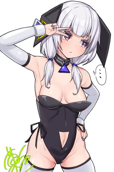 ポーズと表情が合ってないバニー可不さん 