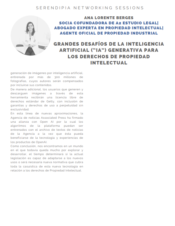 Comparto por aquí mi aportación a la newsletter de Serendipia del mes de Noviembre con apuntes básicos sobre los retos de la #IAGenerativa en los derechos de Propiedad Intelectual #IA #AI #PropiedadIntelectual #IP #ChatGPT