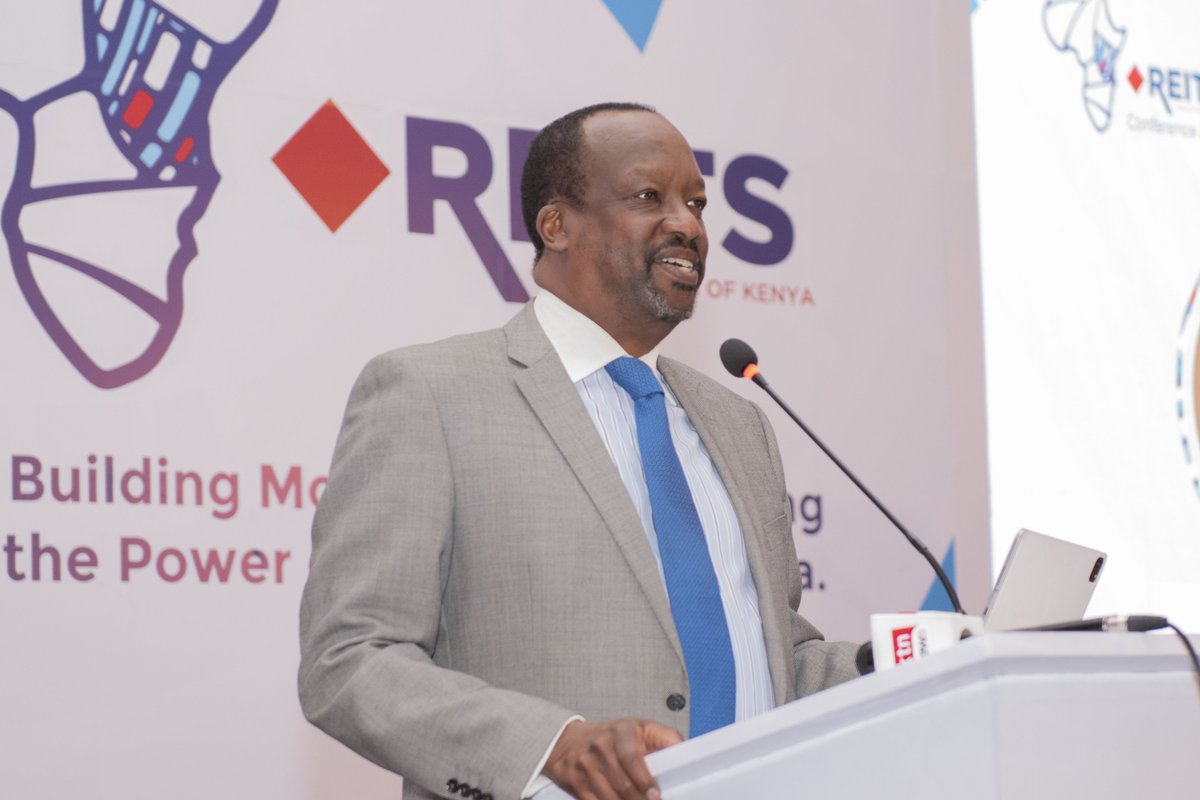 NSE_PLC's tweet photo. Research has affirmed the importance of REITs as a relatively low-risk, stable asset class that investors can leverage for building sustainable portfolios, particularly during periods of heightened macroeconomic uncertainties - NSE Chair @KipronoKittony at the #RAKConference2023 https://t.co/HseN2EgieN