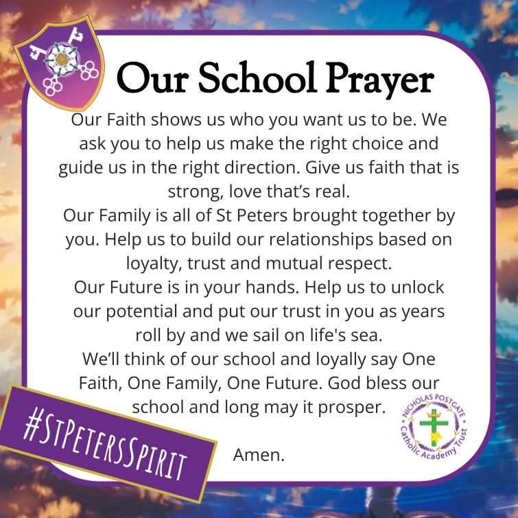 StPetersCC's tweet image. Our morning prayer for this week #StPetersSpirit #OneFaith #OneFamily #OneFuture