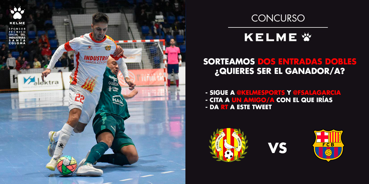 🎟️ 𝗦𝗢𝗥𝗧𝗘𝗢 DERBI CATALÁN 🎟️

Sorteamos 𝒅𝒐𝒔 𝒆𝒏𝒕𝒓𝒂𝒅𝒂𝒔 𝒅𝒐𝒃𝒍𝒆𝒔

👥 𝗦𝗶𝗴𝘂𝗲 a <a href="/Kelmesports/">KELME España</a> y <a href="/fsalagarcia/">Industrias Santa Coloma</a> 
🔄 Haz 𝗥𝗧 a este tweet
💬 Menciona a 𝘂𝗻/𝗮 𝗮𝗺𝗶𝗴𝗼/𝗮 con el que irías al Pavelló Nou

⏳ Tienes hasta el jueves a las 𝟭𝟲:𝟬𝟬𝗵 para participar