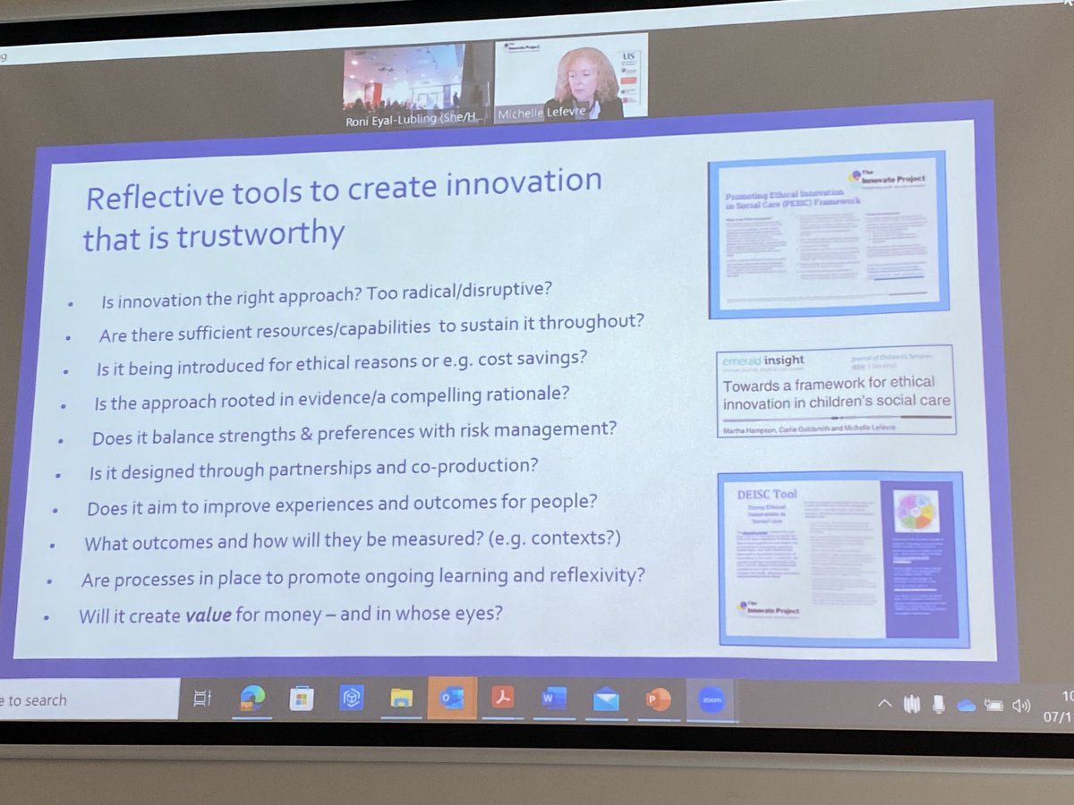 ⁦<a href="/InnovateProj/">TheInnovateProject</a>⁩ towards a framework for ethical innovation in children’s social care  ⁦@marthie⁩