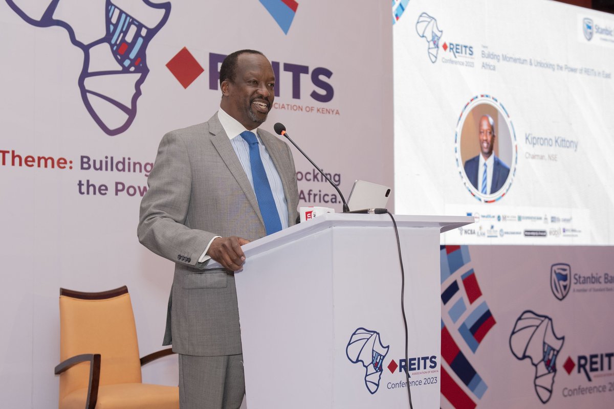 NSE_PLC's tweet photo. The adoption of REITs is an innovative approach that policymakers,property developers,&amp;real estate investors can use to address headwinds in the sector and solve finance constraints by providing a conduit for channeling investment - NSE Chair @KipronoKittony at #RAKConference2023 https://t.co/Gsfvpa58iY