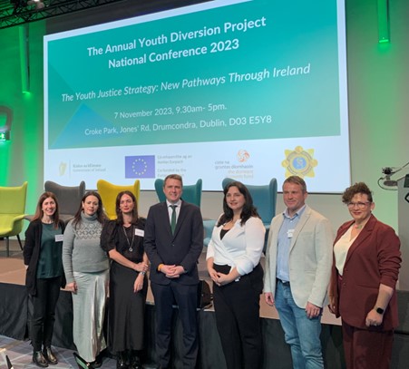 Members of the REPPP Research and Development Team meet with Minister of State James Browne TD at the 2023 Youth Diversion Conference in Croke Park today @REPPP4 @JamesBrowneTD #YouthDiversionProject